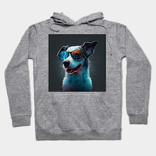 Puppy in Cool Sunglasses Hoodie